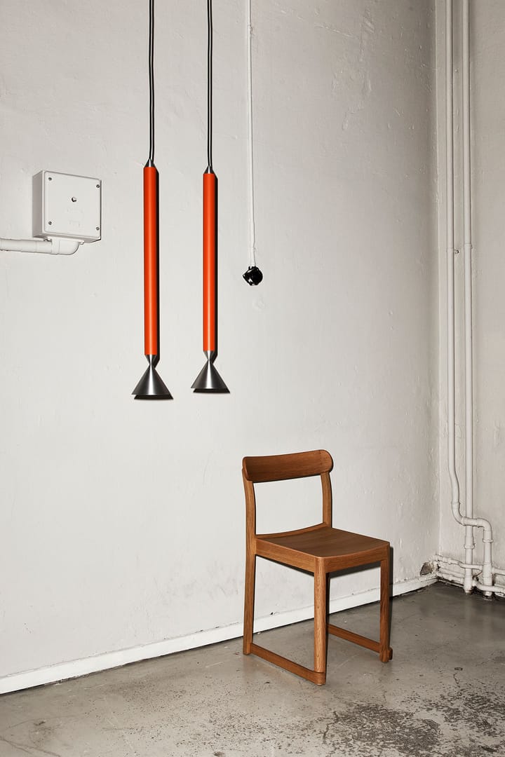 Apollo 59 taklampe, Red orange-aluminium Pholc