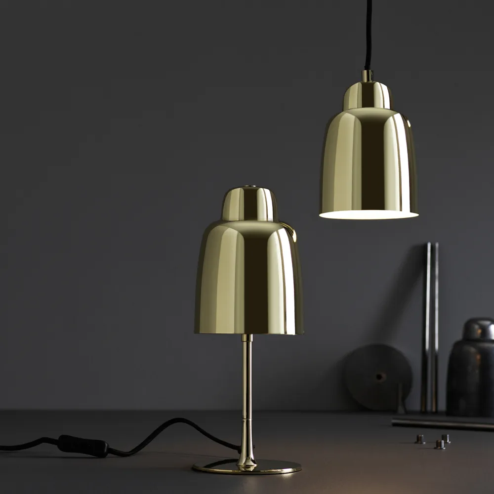 Champagne 30 bordlampe, Børstet gull Pholc