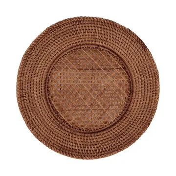 Classic Rattan bordbrikke - Dark Brown, 33 cm - Pick a Poppy