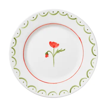 Cottage Flower salattallerken - Poppy Red, 22 cm - Pick a Poppy