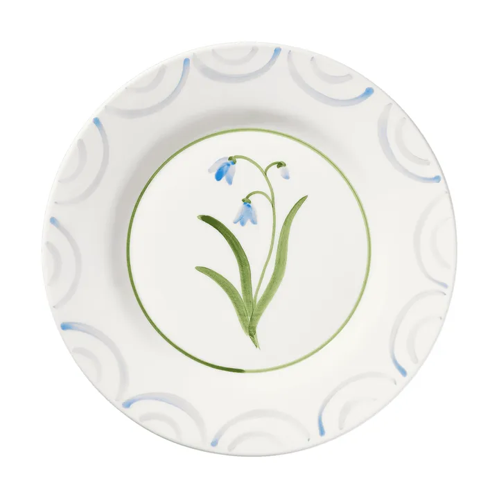 Cottage Flower tallerken - Light Blue, 28 cm - Pick a Poppy