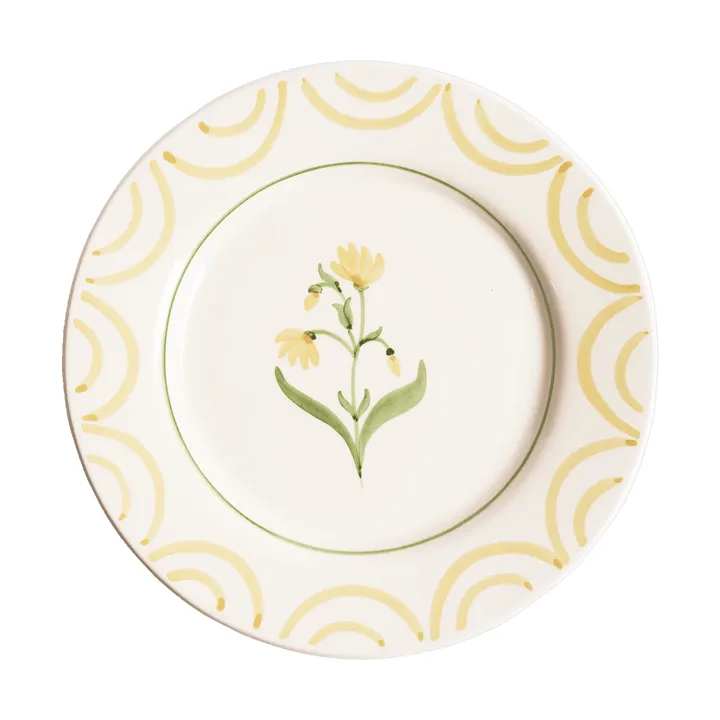 Cottage Flower tallerken - Yellow, 28 cm - Pick a Poppy