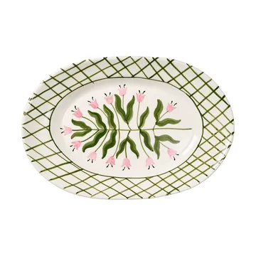 Madelen Möllard Tulip serveringsfat - Green, 38,5 cm - Pick a Poppy