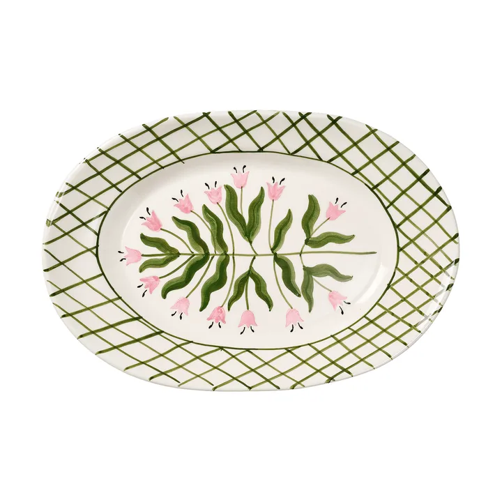 Madelen Möllard Tulip serveringsfat - Green, 38,5 cm - Pick a Poppy