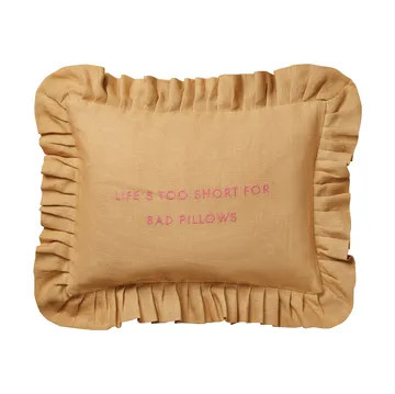 Quote putetrekk - Harvest yellow, 30x40 cm - Pick a Poppy
