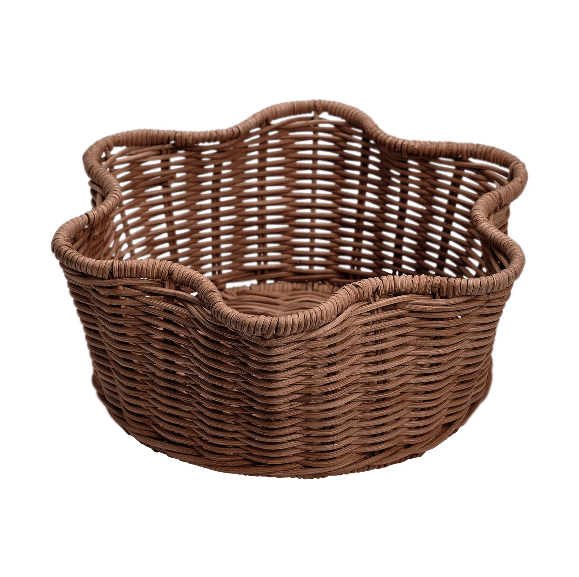 Rattan Round kurv, Mørk brun, 23 cm Pick a Poppy
