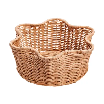 Rattan Round kurv - Natural, 23 cm - Pick a Poppy