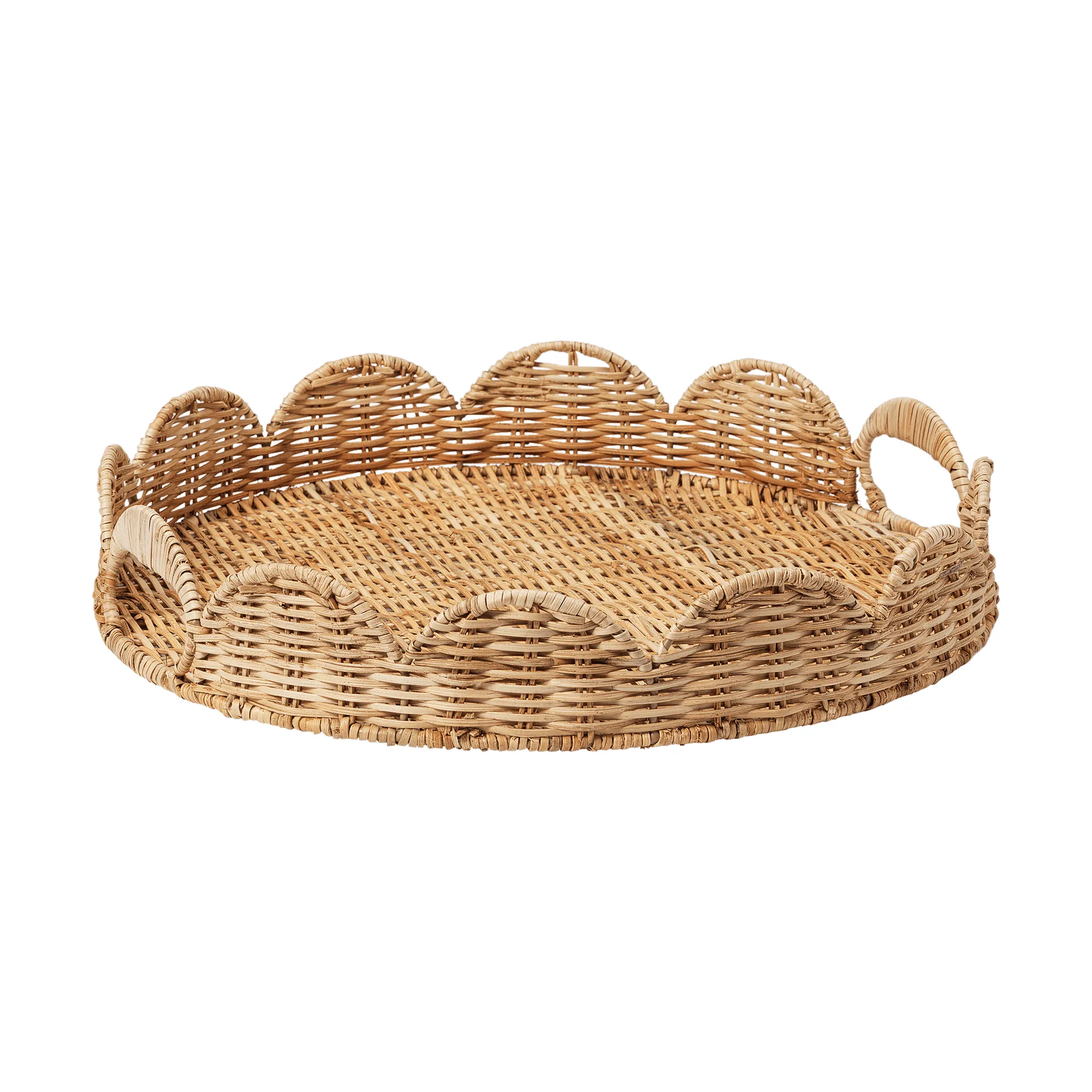 Round Scallop brett, Natural, 40 cm Pick a Poppy