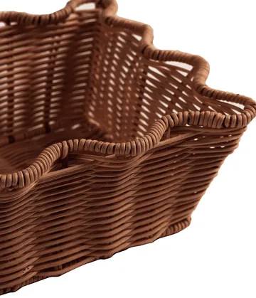 Scallop Rattan kurv - Dark Brown, 20x30 cm - Pick a Poppy