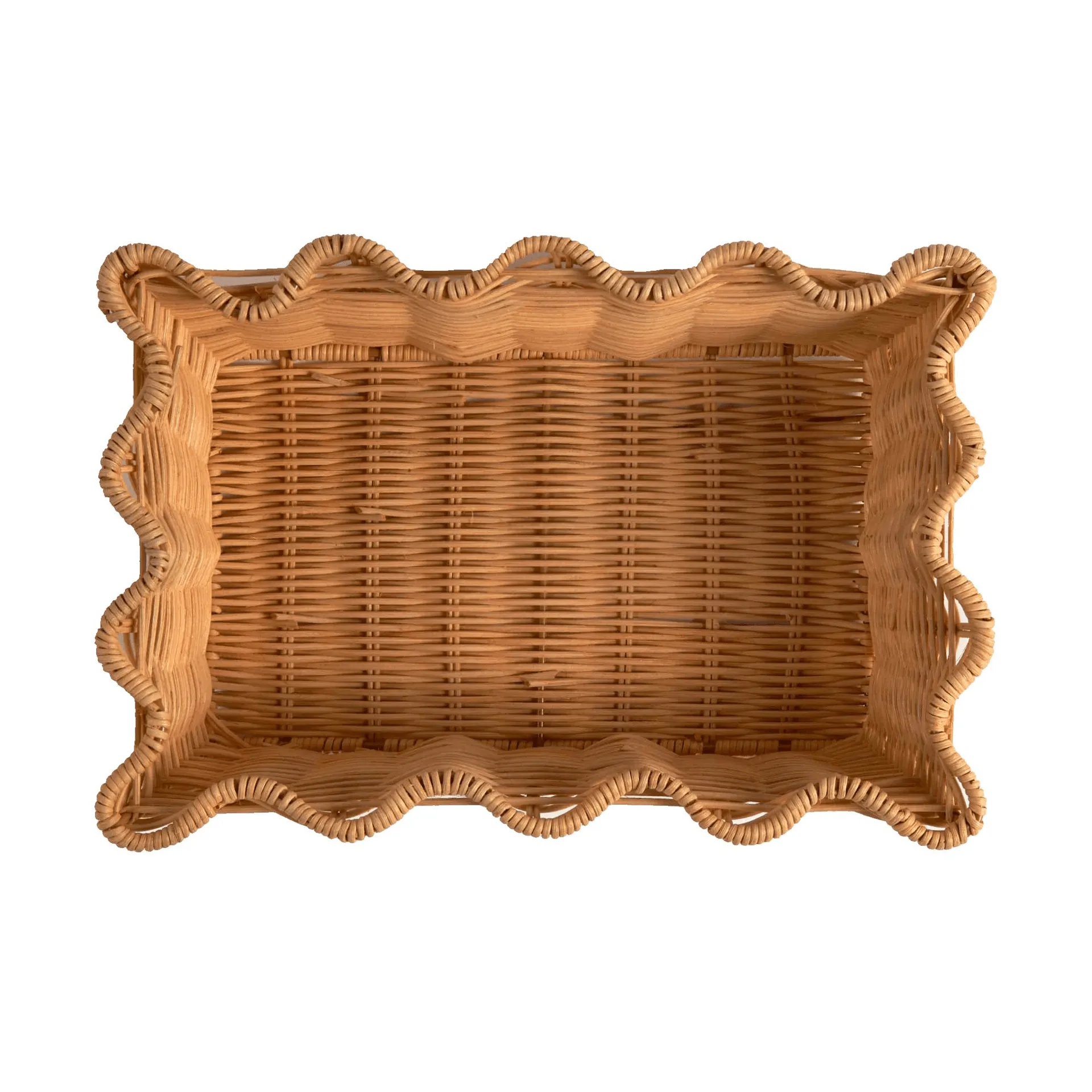 Scallop Rattan kurv, Natural, 20x30 cm Pick a Poppy