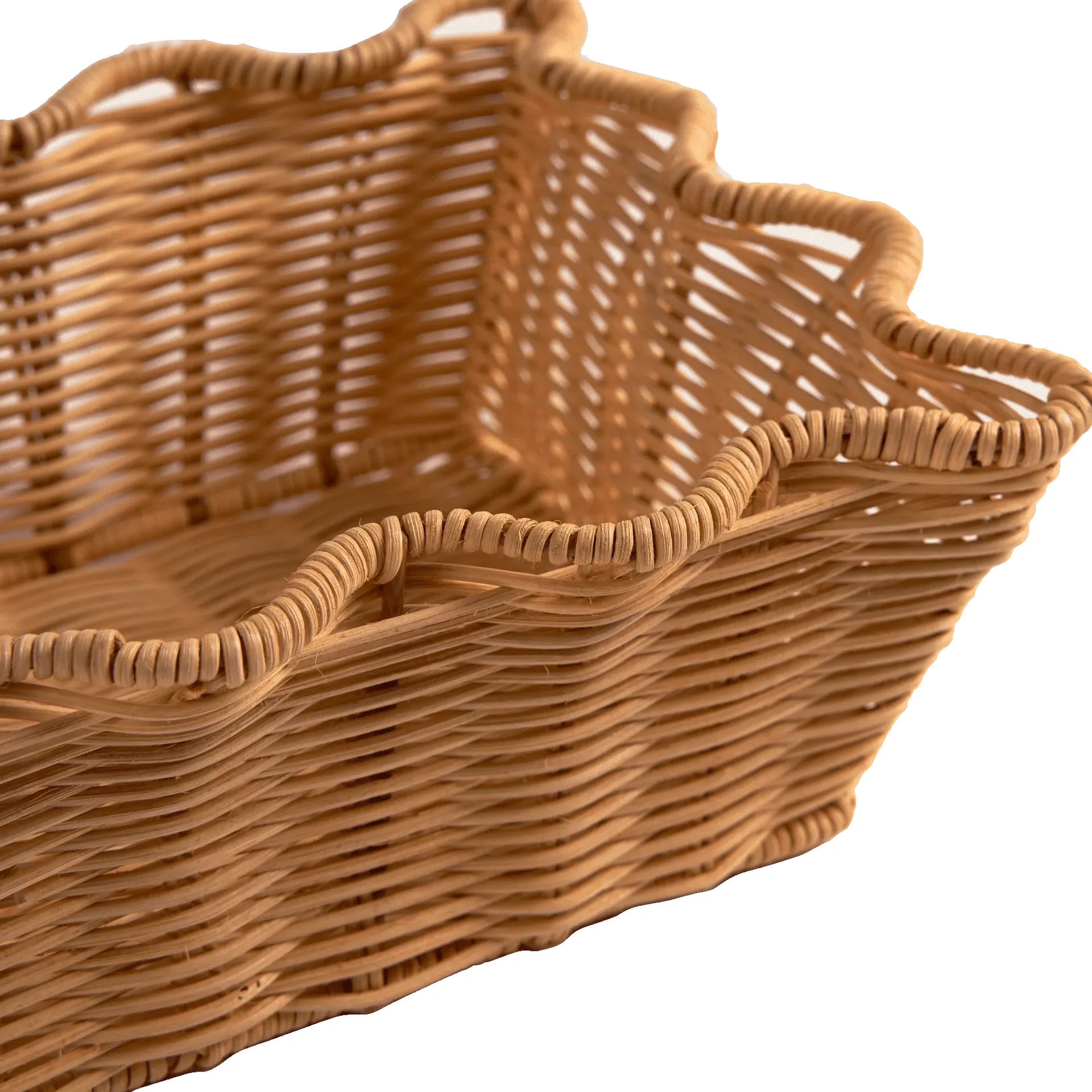Scallop Rattan kurv, Natural, 20x30 cm Pick a Poppy