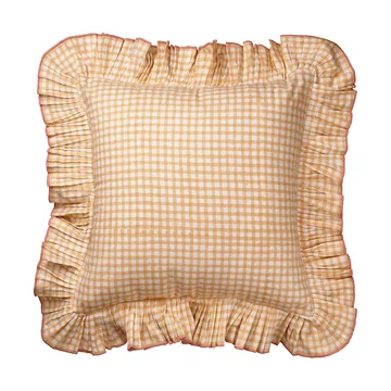 Vichy putetrekk - Light Yellow, 40x40 cm - Pick a Poppy