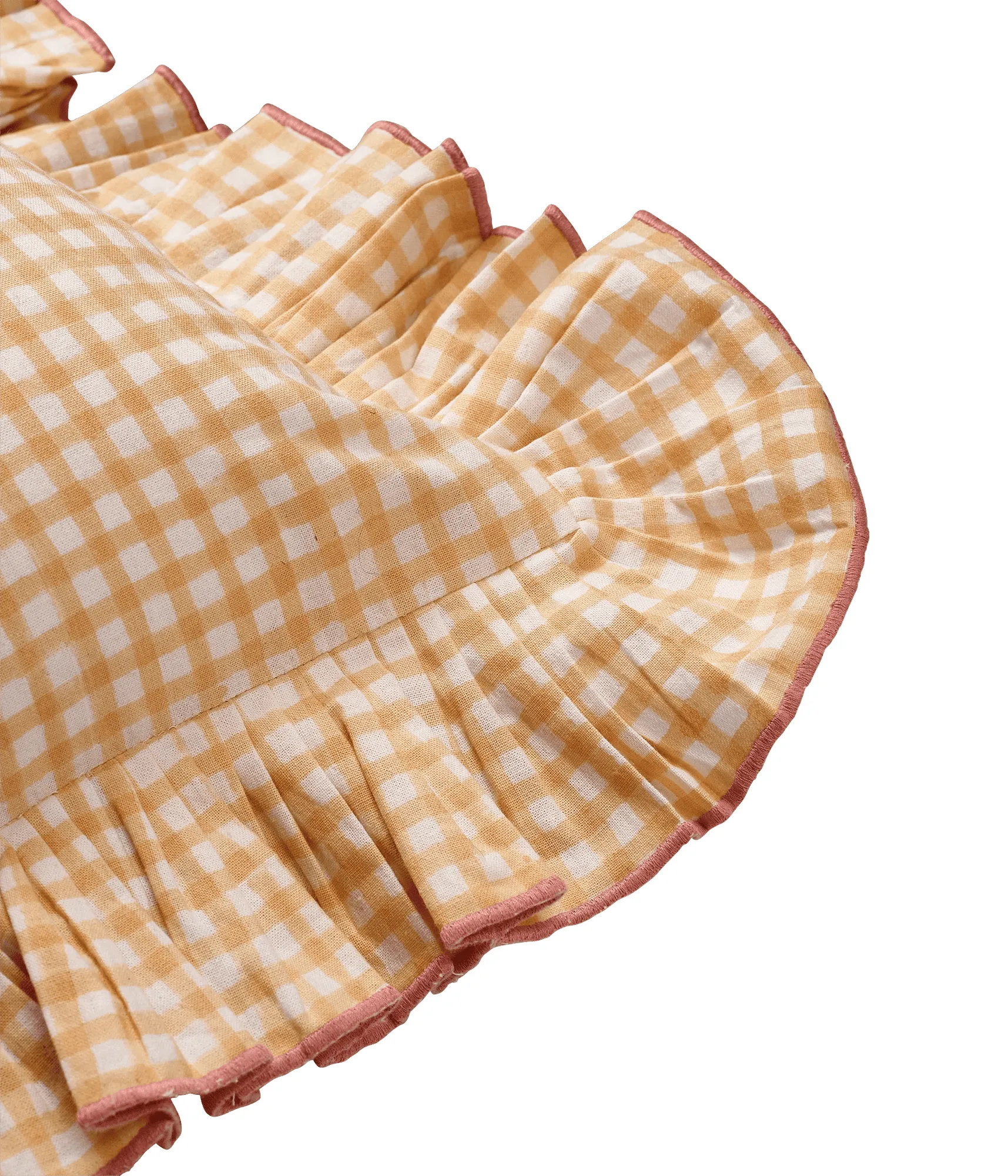 Vichy putetrekk, Light Yellow, 40x40 cm Pick a Poppy
