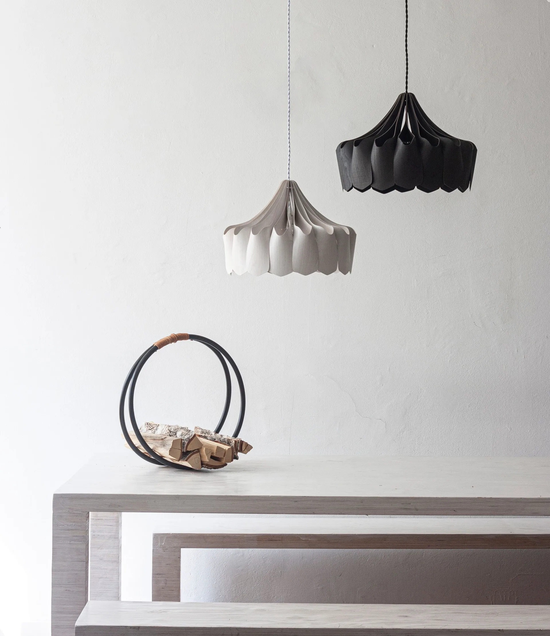 Pioni pendel S Ø38 cm, Hvit Pilke