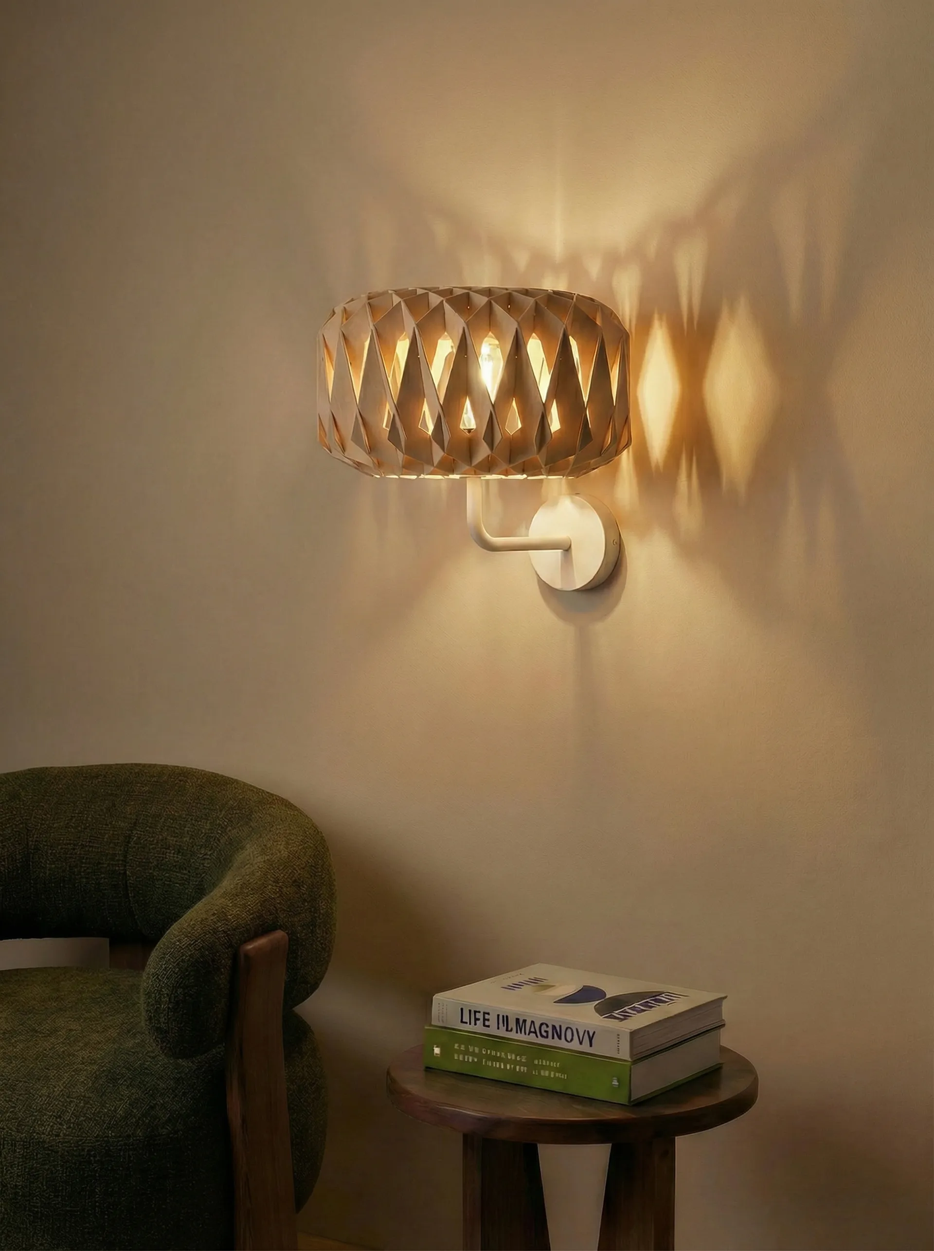 Signature 25 vegglampe, Bjørk, Ø28x15,5 cm Pilke