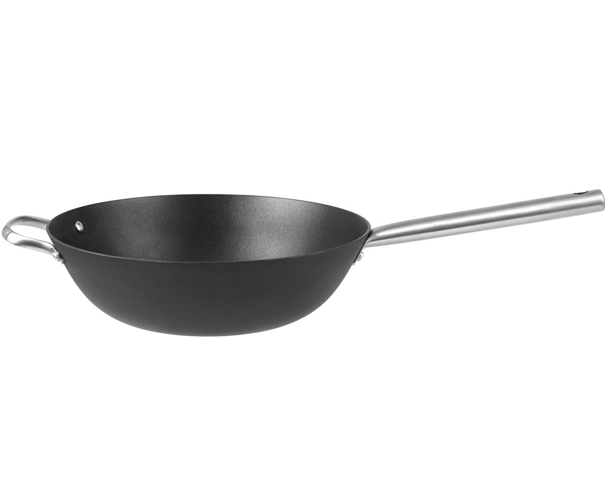 Pillivuyt Garonne wok lettvekt stpejern 3 L 30 cm | Skandinavisk Design | Wokpanner | Svart