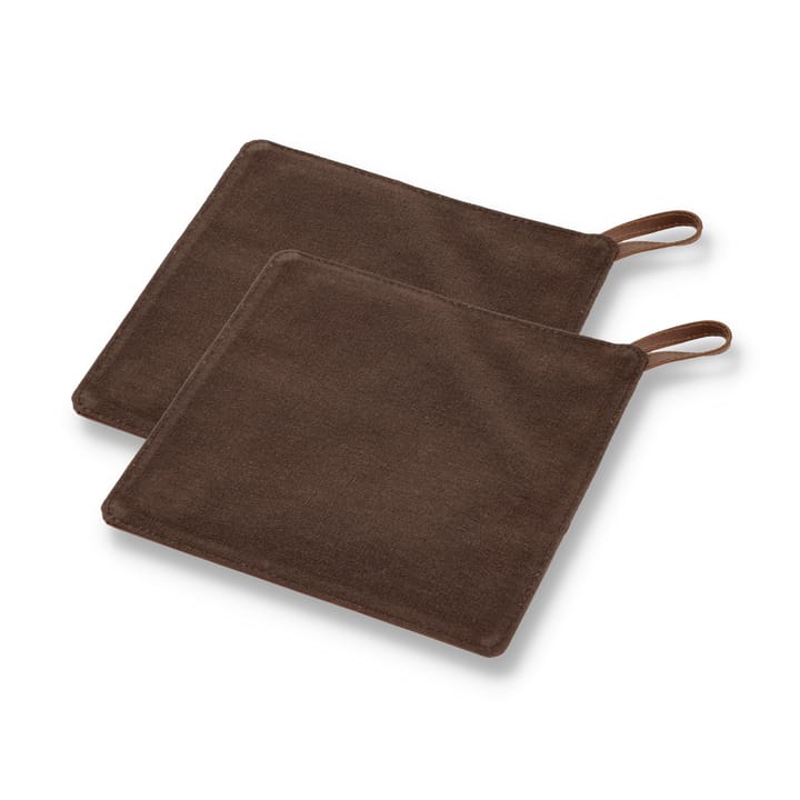 Pillivuyt Gourmet gryteklut 20,5 x 20,5 cm 2-pakning, Brunt skinn Pillivuyt