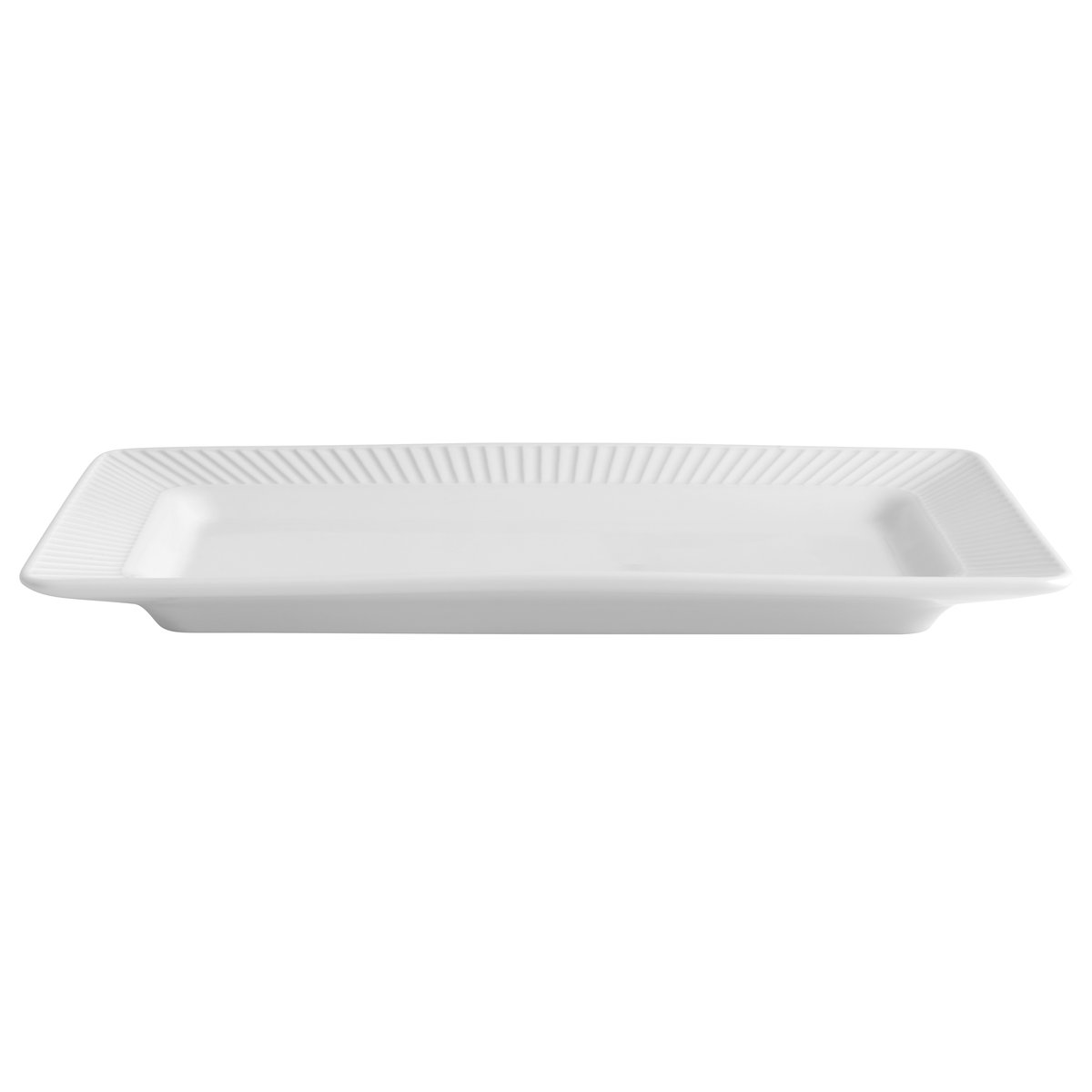 Pillivuyt Dish rectangular Pleated 26 x 14 cm White
