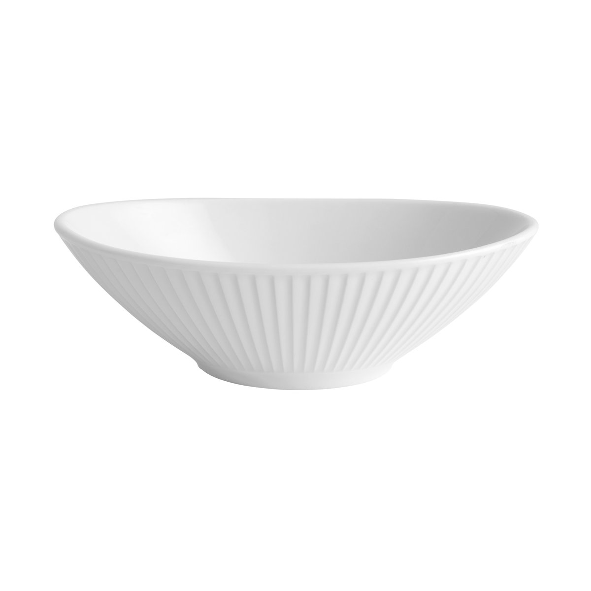 Pillivuyt Plissé Bowl oval 16 x 10 x 4.5 cm White