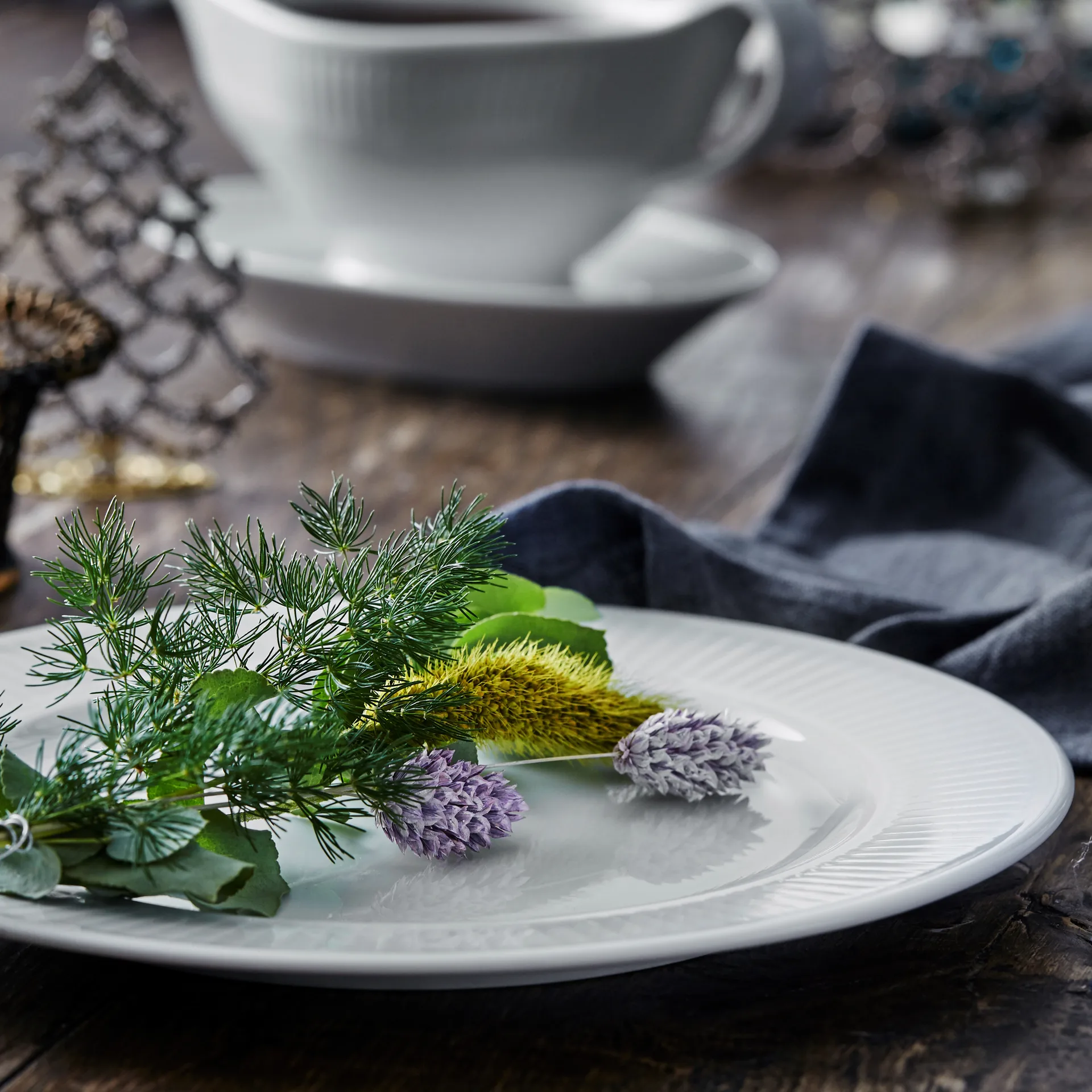 Plissé tallerken Ø24 cm, Hvit Pillivuyt