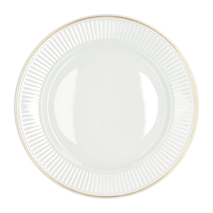 Plissé tallerken med gullkant Ø 22 cm - Hvit - Pillivuyt