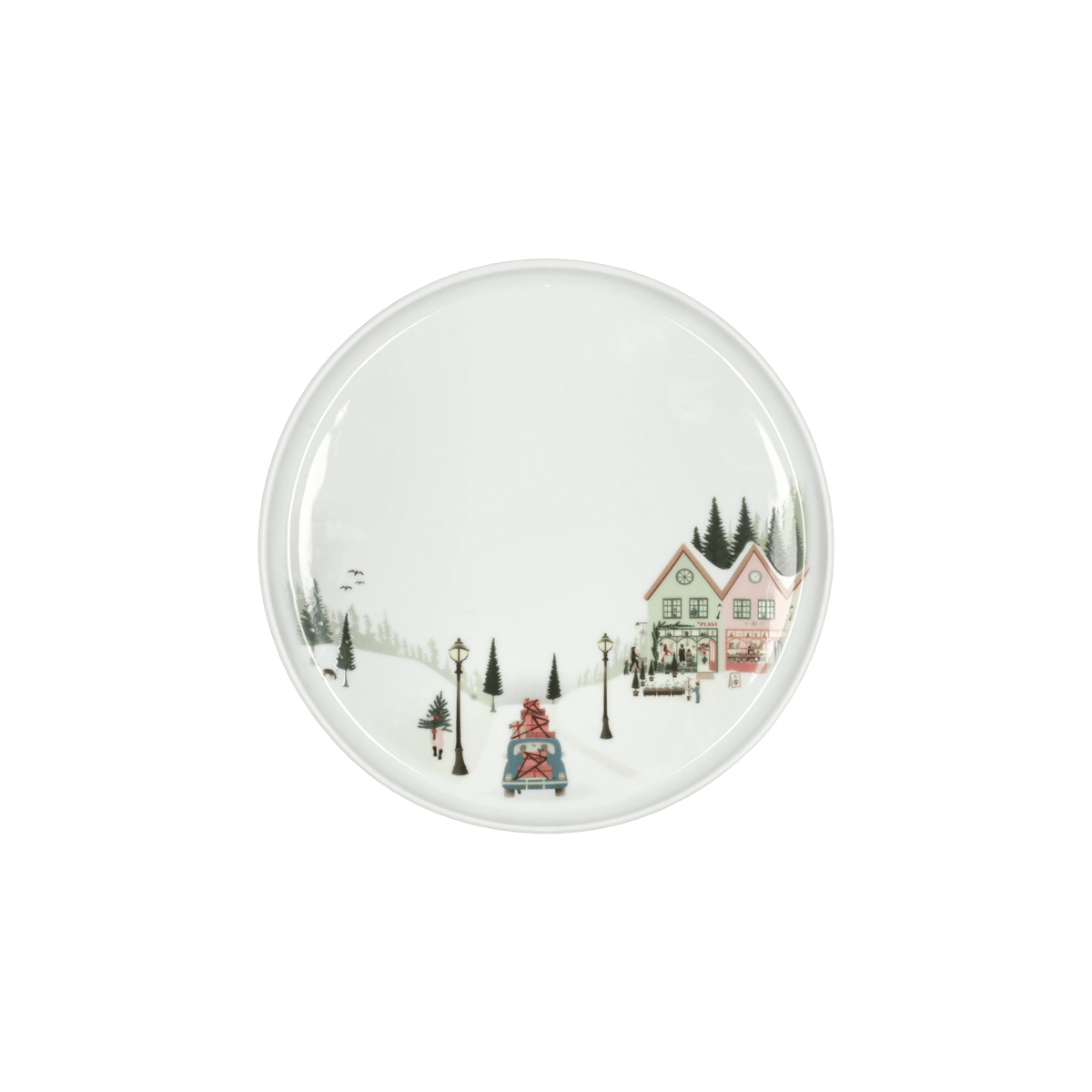Pillivuyt Tallerken flat rett kant Vinter 20 cm Hvit