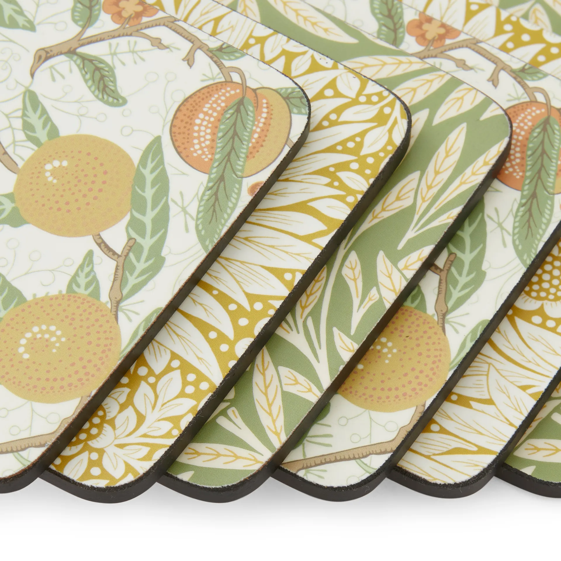 Morris & Co Simpley blandet glassbrikke 6 deler, Fruit, Willow, Marigold Pimpernel