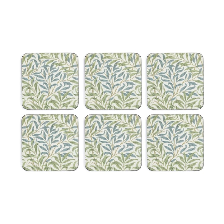 Morris & Co Willow Bough glassbrikke 6-pakning - Grønn, blå - Pimpernel
