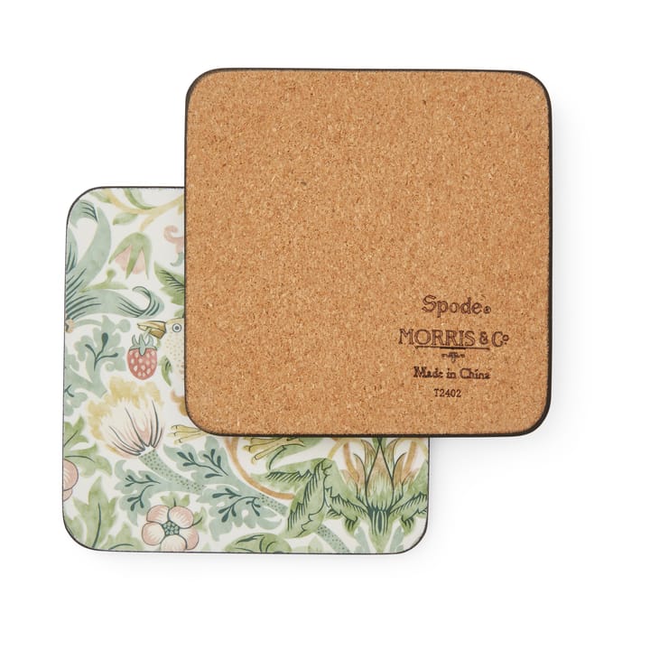 Strawberry Thief glassbrikke 6-stk, Green Pimpernel