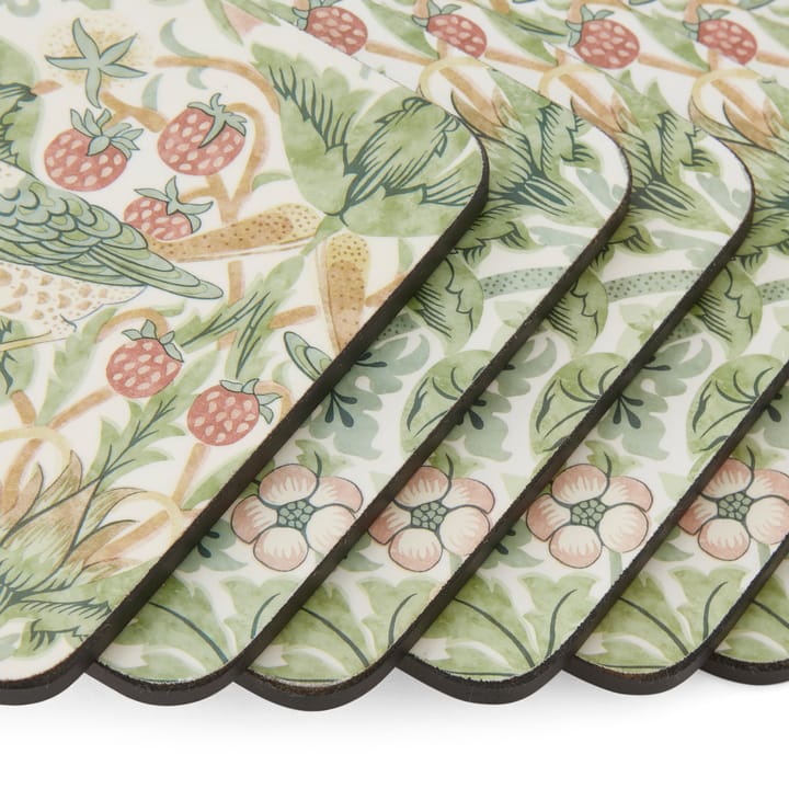 Strawberry Thief glassbrikke 6-stk, Green Pimpernel