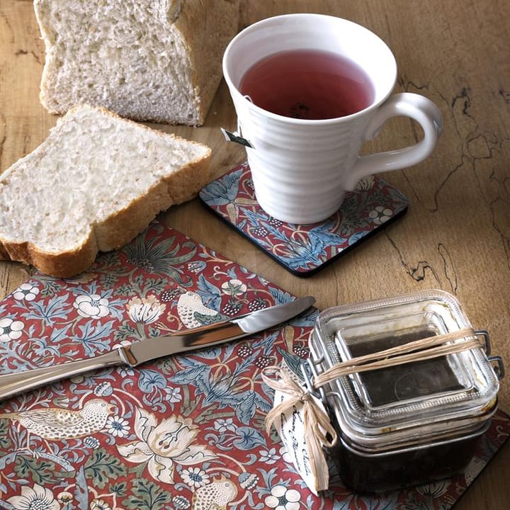 Strawberry Thief glassbrikke 6-stk, Rød Pimpernel