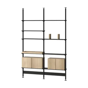 Pira G2 hyllesystem F C A Black/Oak 256–264 cm - Pira
