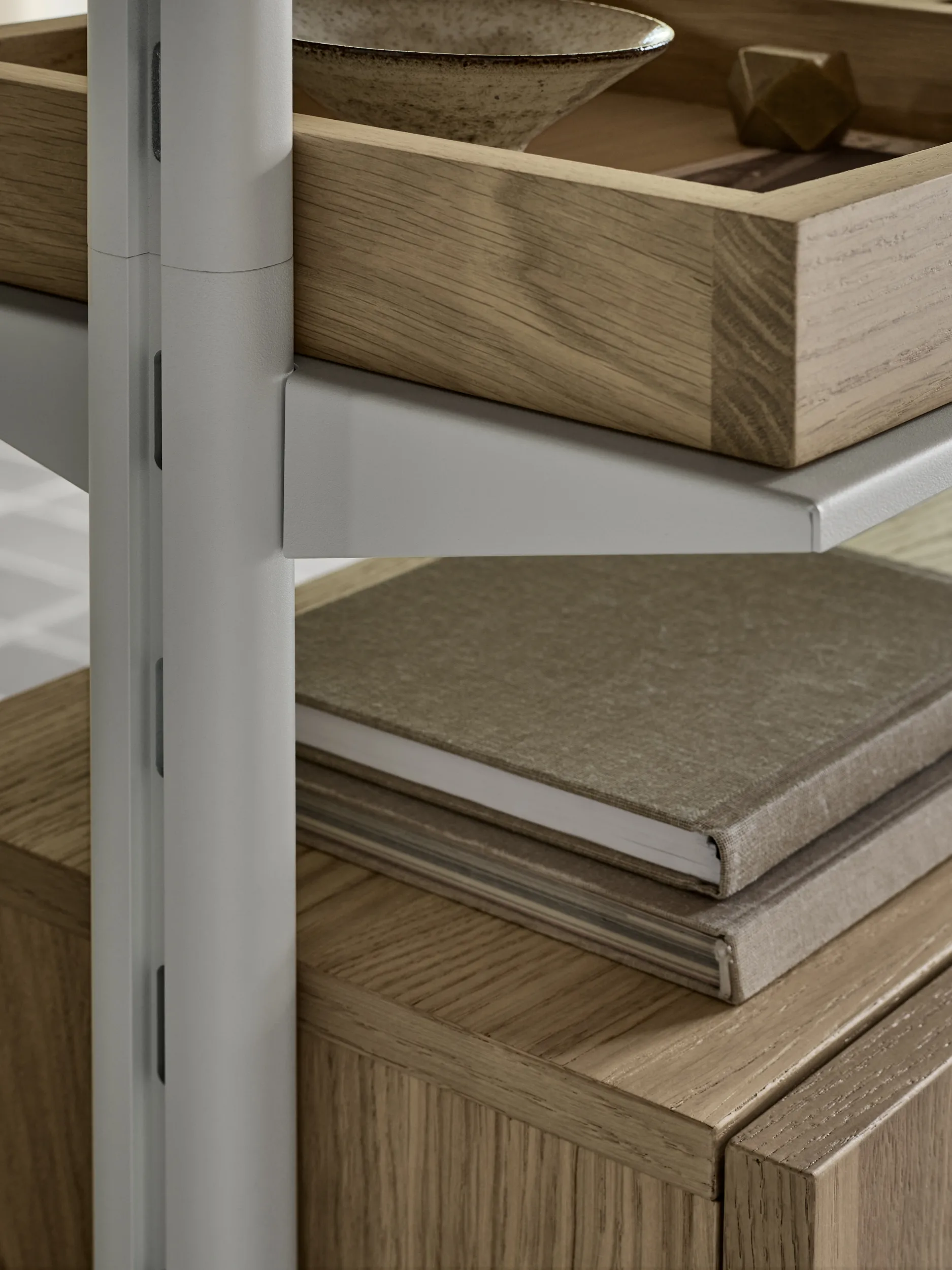 Pira G2 hyllesystem F C A White/Oak 240-247 cm Pira