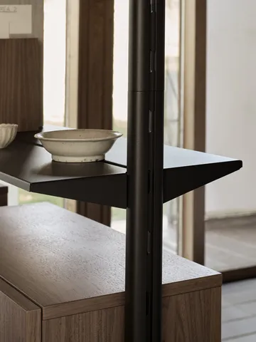 Pira G2 hyllesystem F C B Black/Walnut 256–264 cm - Pira