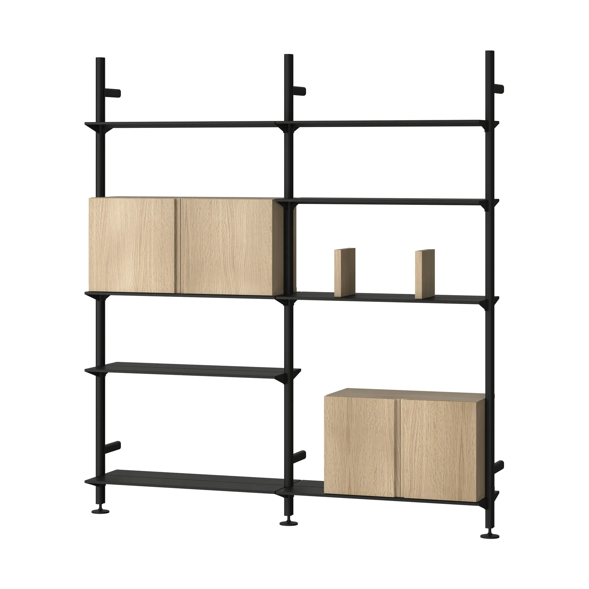 Pira G2 hyllesystem W A Black/Oak,  Pira