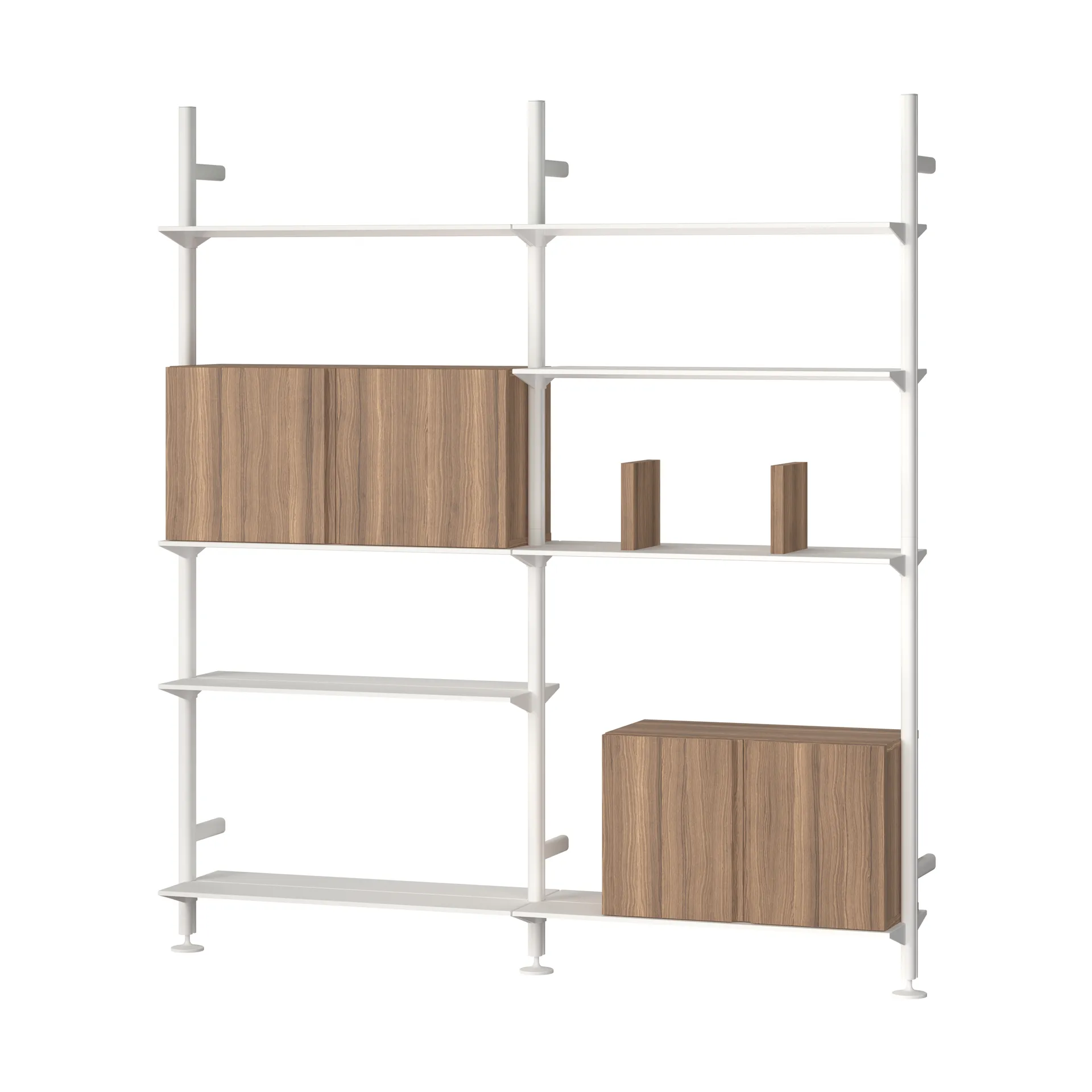 Pira G2 hyllesystem W A White/Walnut Pira