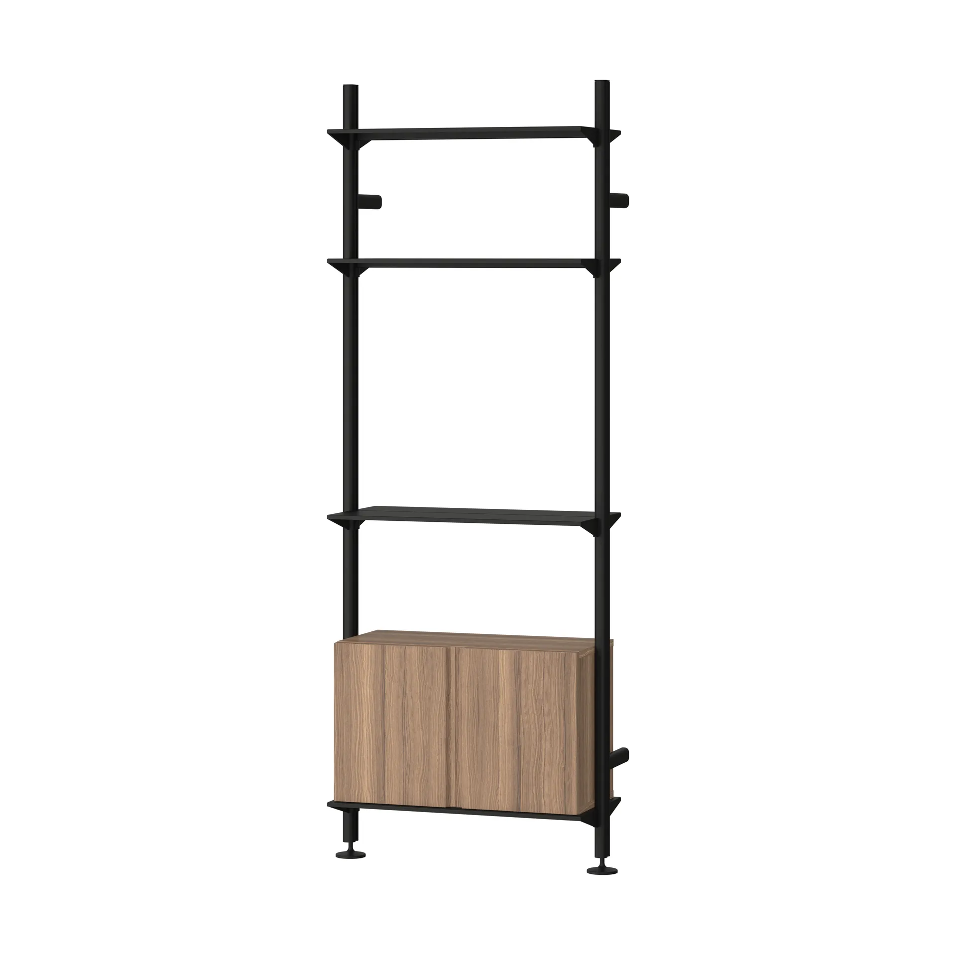Pira G2 hyllesystem W B Black/Walnut,  Pira