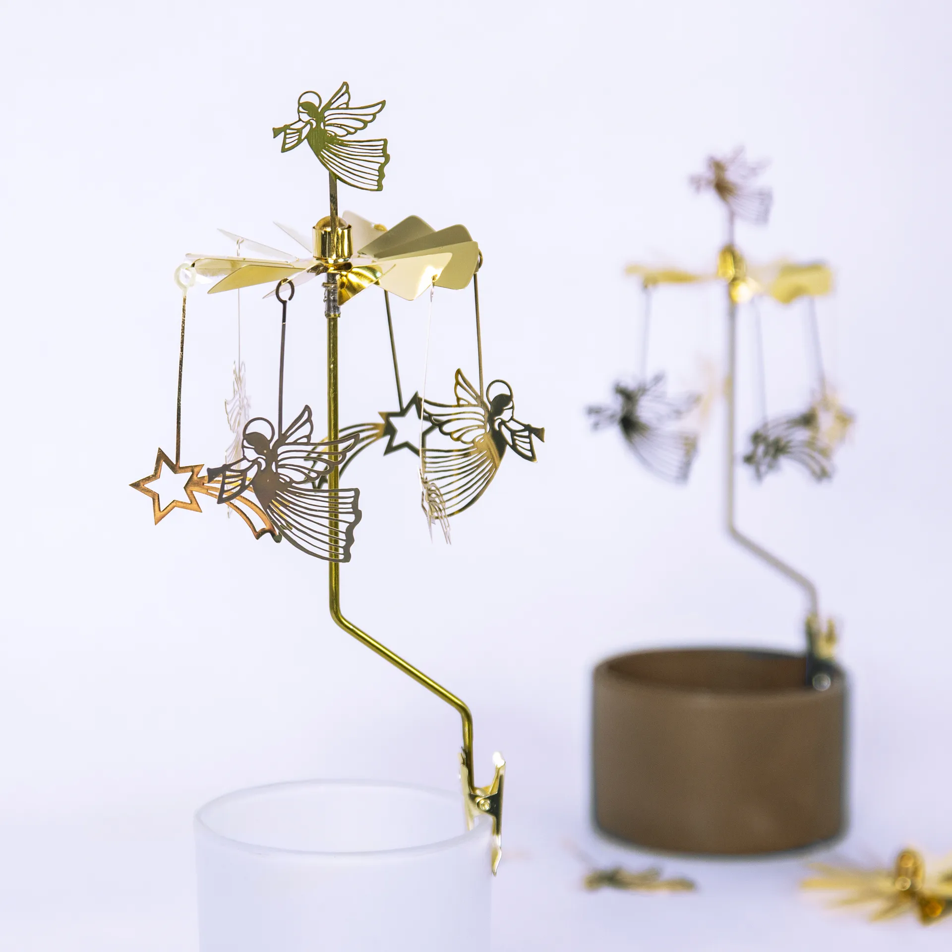 Änglaspel clips engler & stjerner, Gull Pluto Design