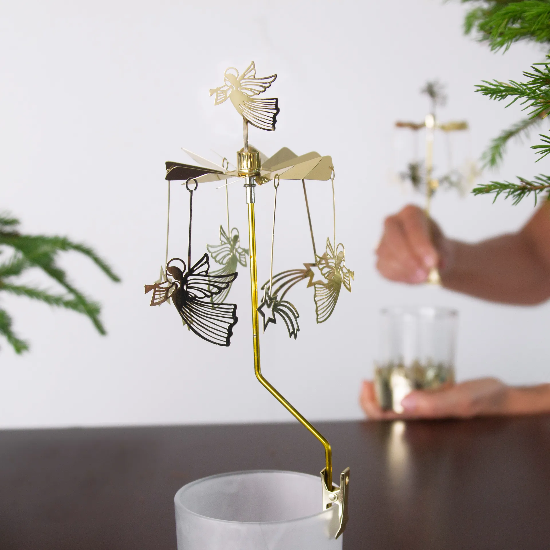 Änglaspel clips engler & stjerner, Gull Pluto Design