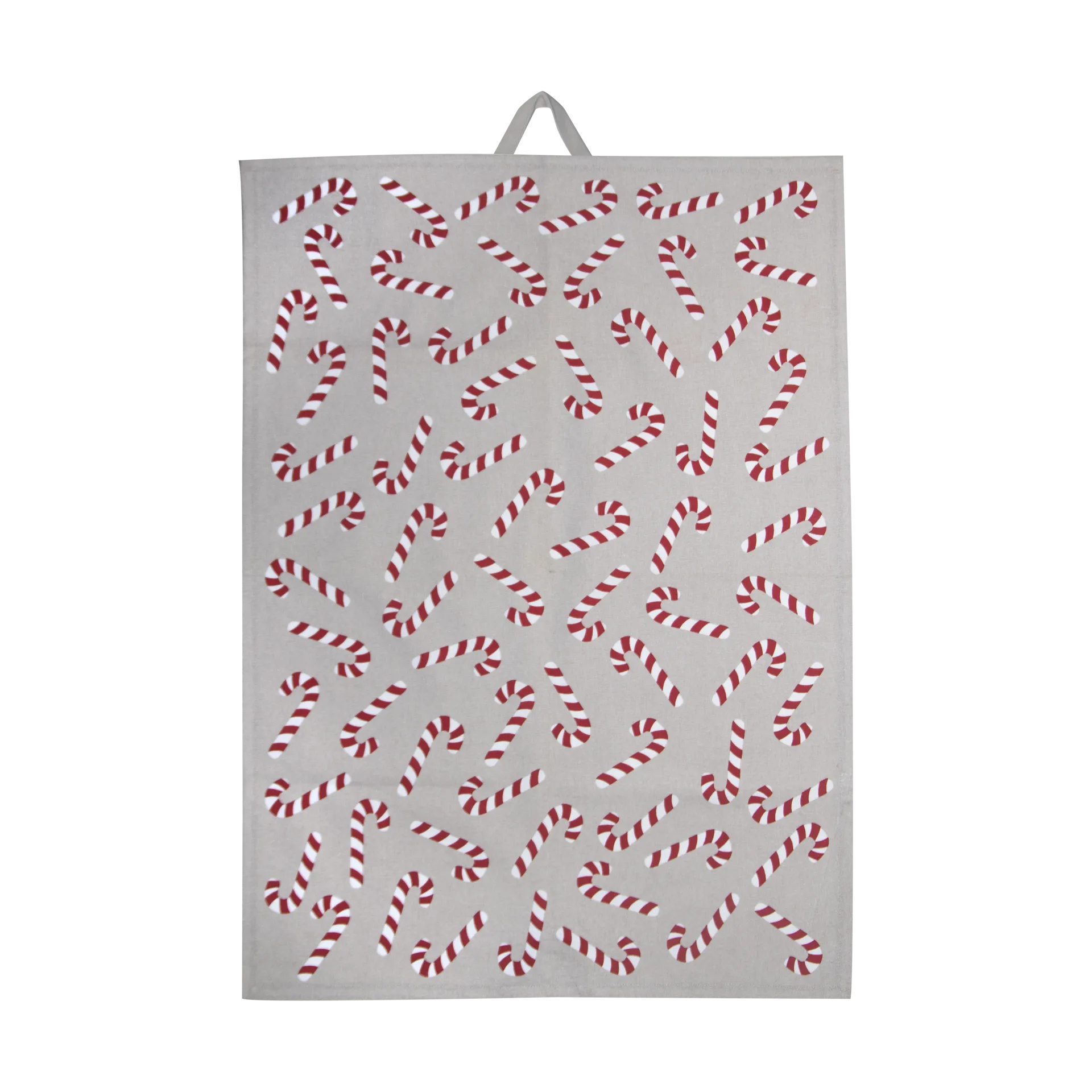 Candy Cane kjøkkenhåndkle 50x70 cm, Hvit-grå-rød Pluto Design