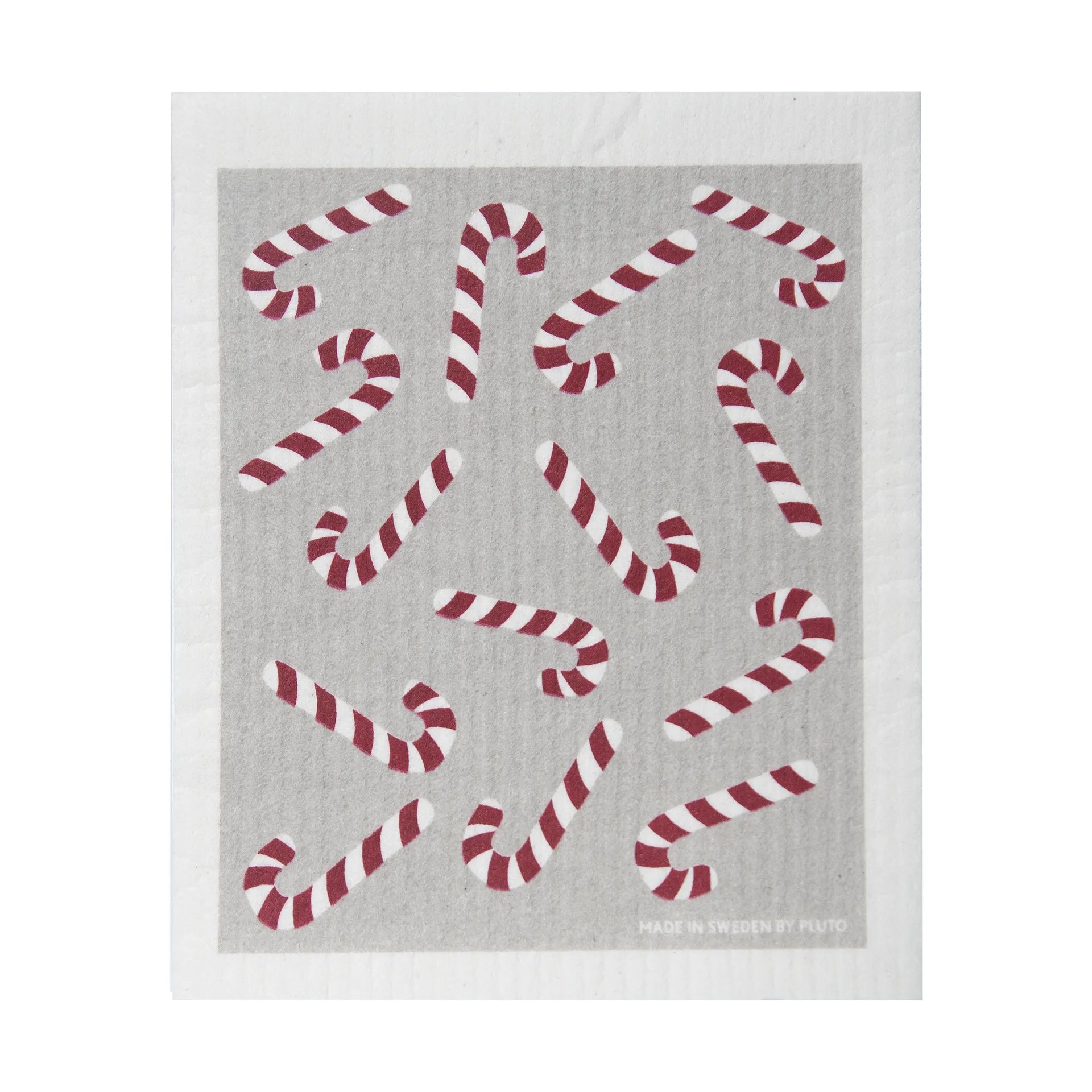 Candy Cane kjøkkenklut 17x20 cm, Hvit-grå-rød Pluto Design