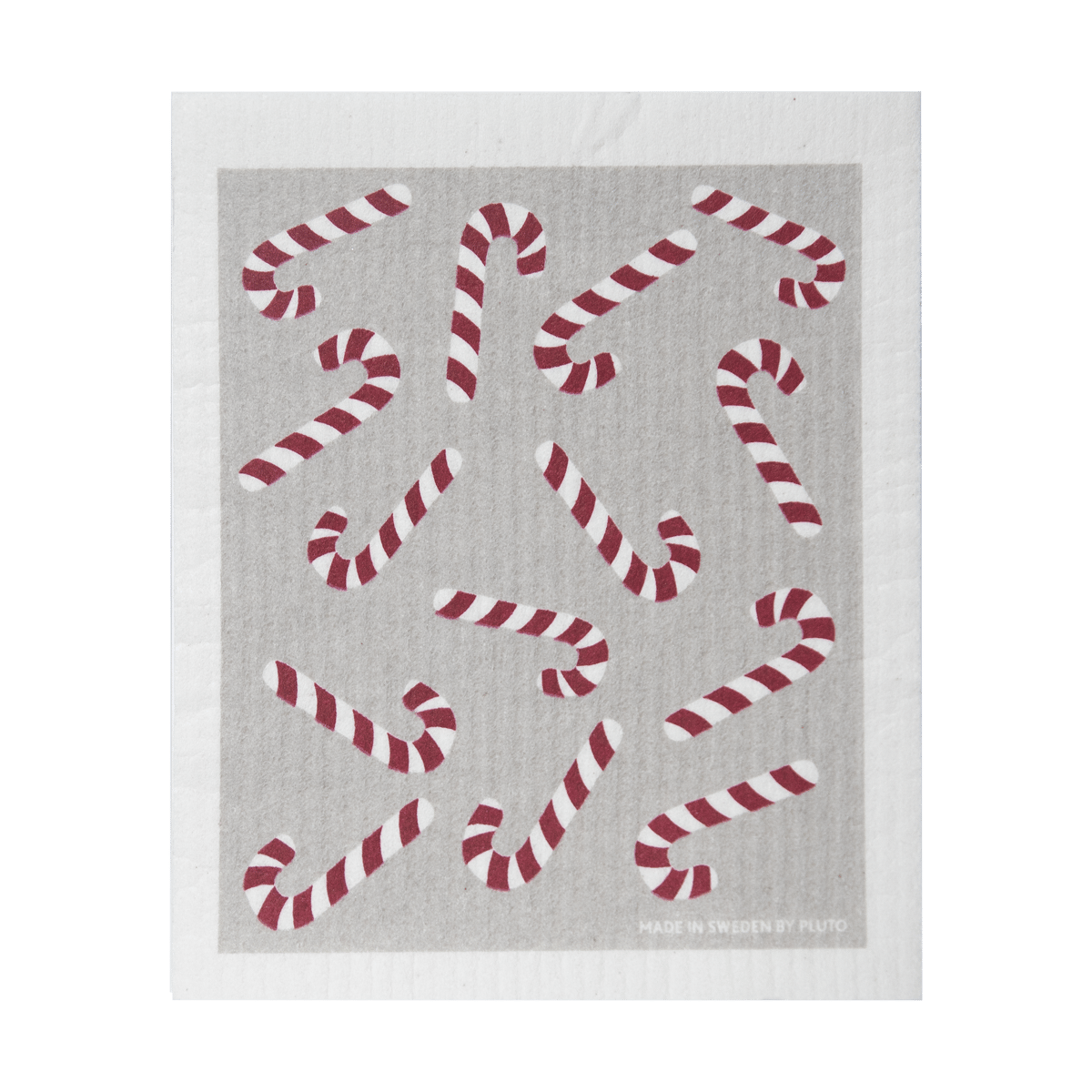Pluto Design Candy Cane kjøkkenklut 17x20 cm Hvit-grå-rød