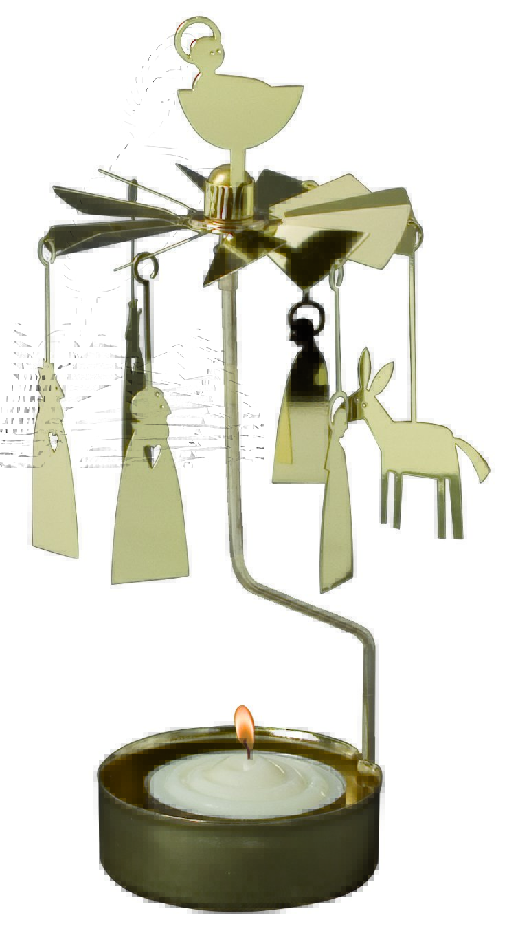 Pluto Design Englespill jul julekrybbe, gull