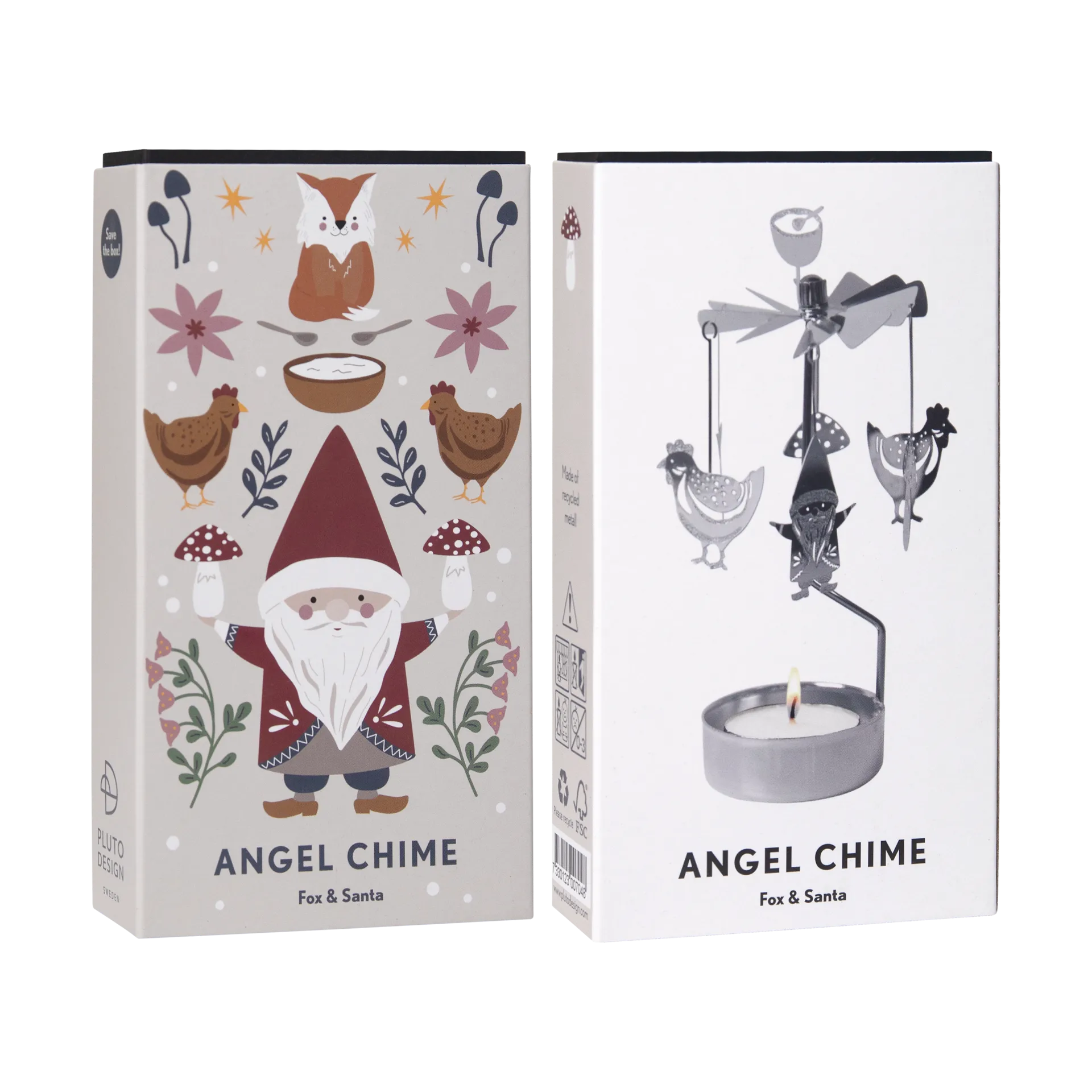 Fox & Santa englespill, Sølv Pluto Design