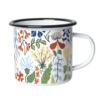 Herbarium emaljekrus - Hvit-multi - Pluto Design