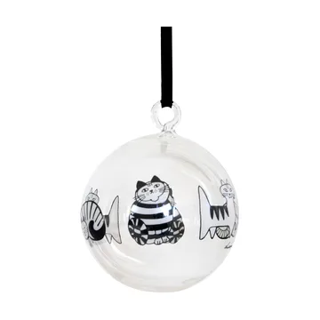 Lisa Larson katter juletrekule - White-black - Pluto Design
