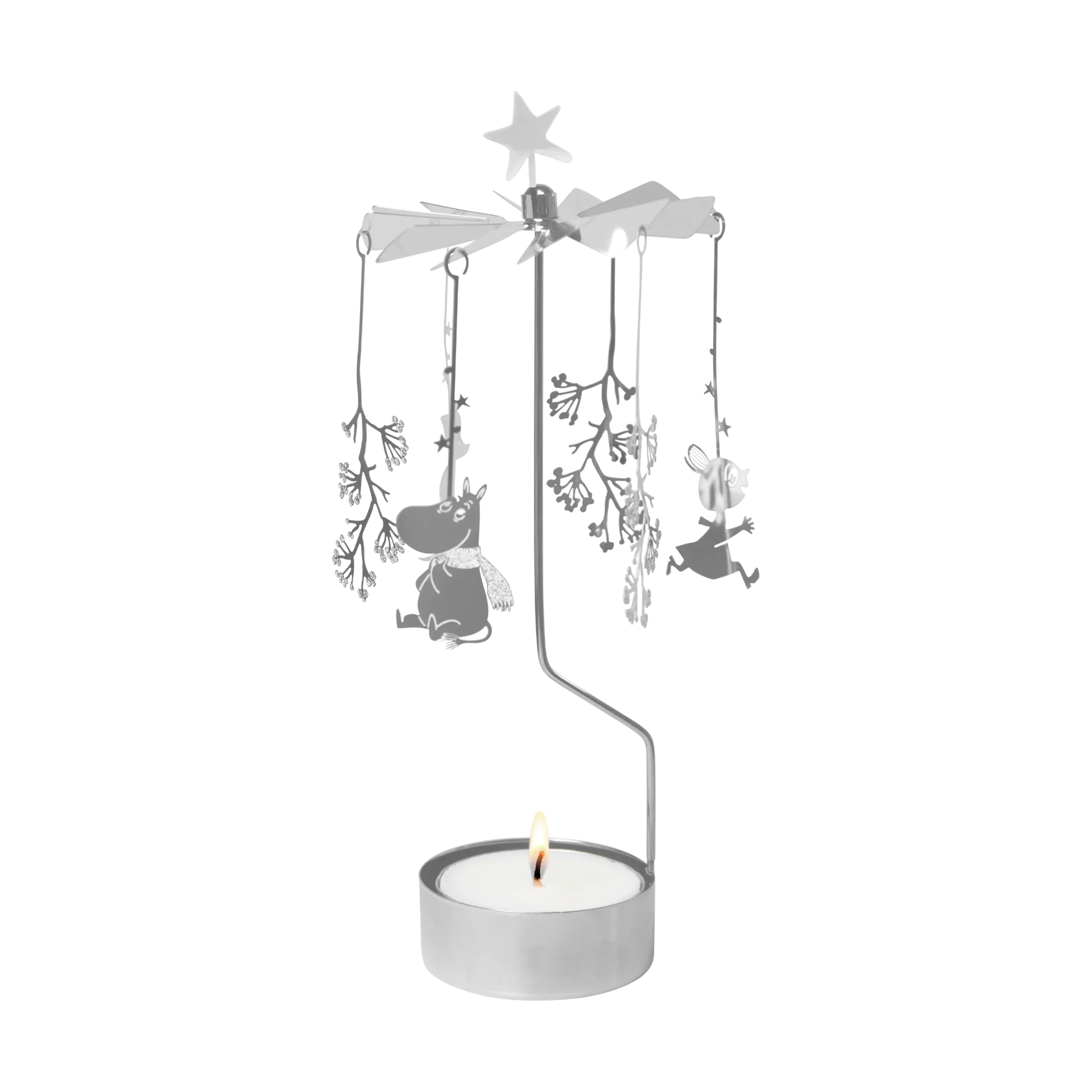 Mumin englespill XL, First snow, silver Pluto Design