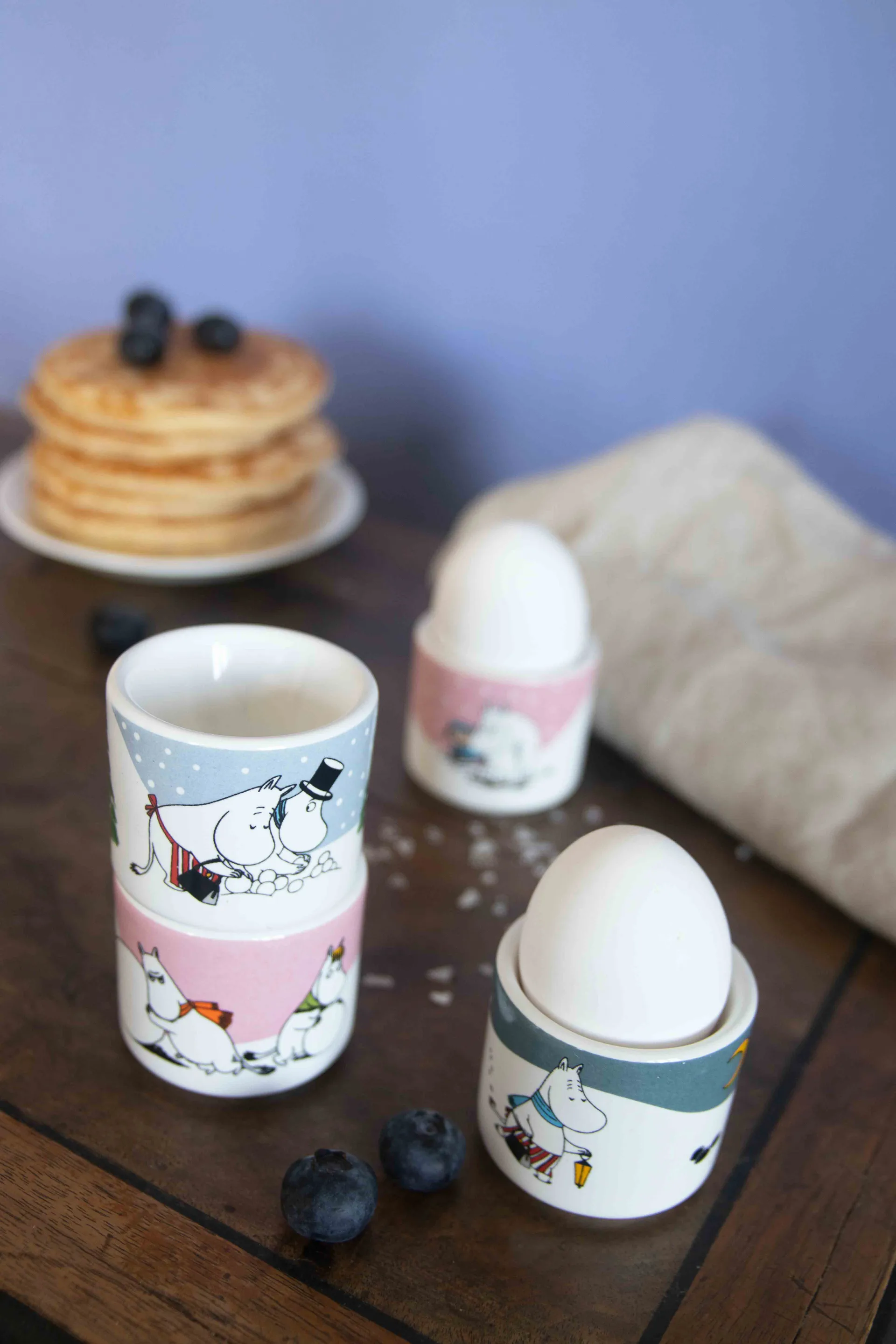 Mummitrollet eggeglass 4 deler, Mummi vinter Pluto Design