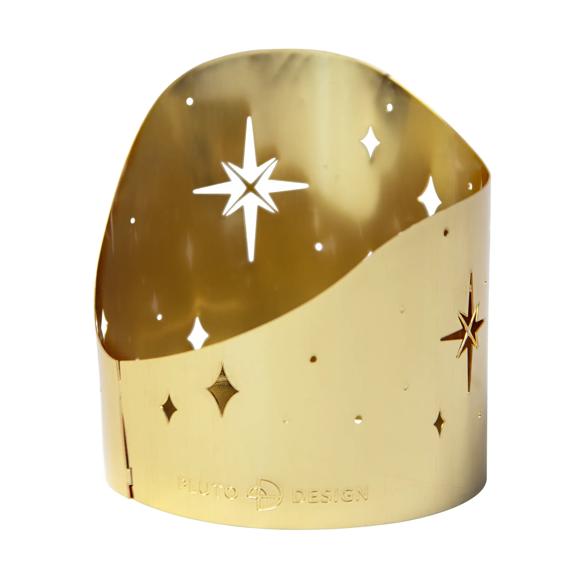 Northern star telysholder Ø6,5 cm, Gullbelagt metall Pluto Design