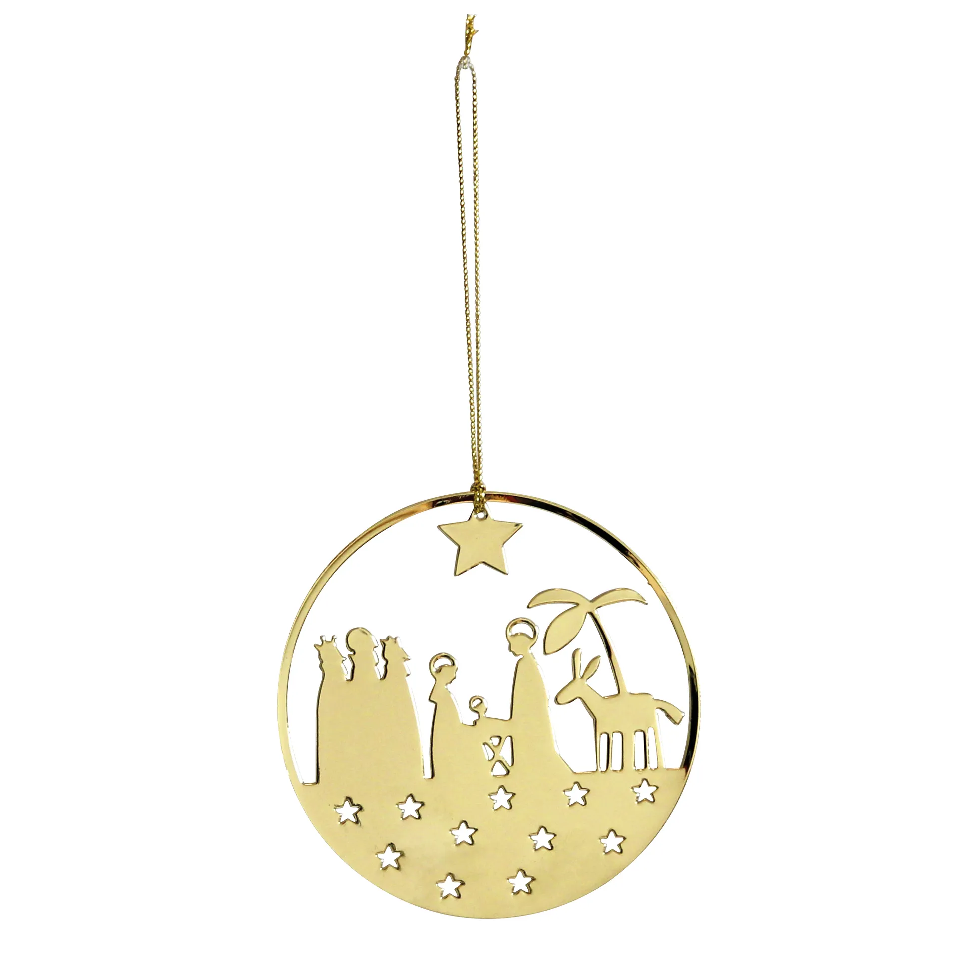 Pluto juletrepynt, metall, krubba, guldfärgad Pluto Design